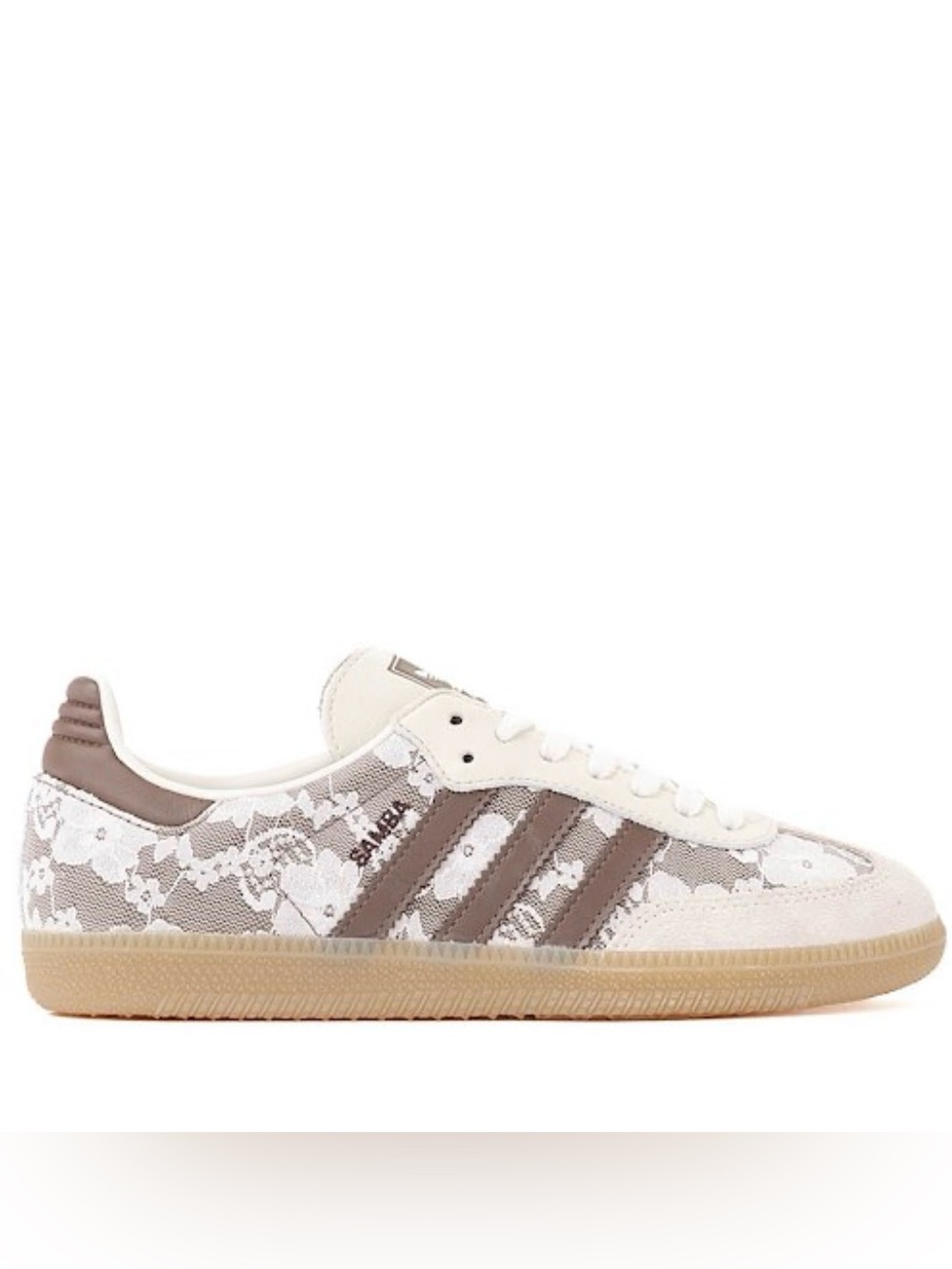 🤎 ADIDAS SAMBA BROWN LACE FLORAL 🤎 - Picture 2 of 5